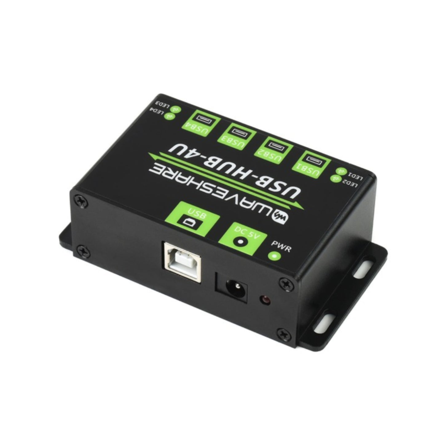 Waveshare Industrial Grade 4-Port USB 2.0 HUB 480Mbps Up To Data Industrial USB HUB Expand Your USB Connectivity With Waveshare 4-Port HUB - RS5892