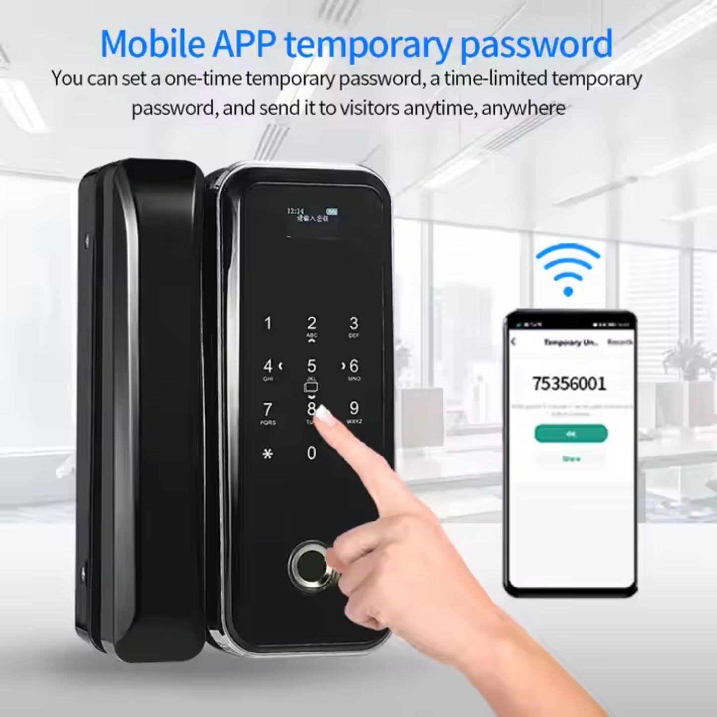 JD669T 4-in-1 WiFi Smart Access Lock All-in-One WiFi Fingerprint, Card, App, and Remote Access Solution for Secure, Keyless Entry