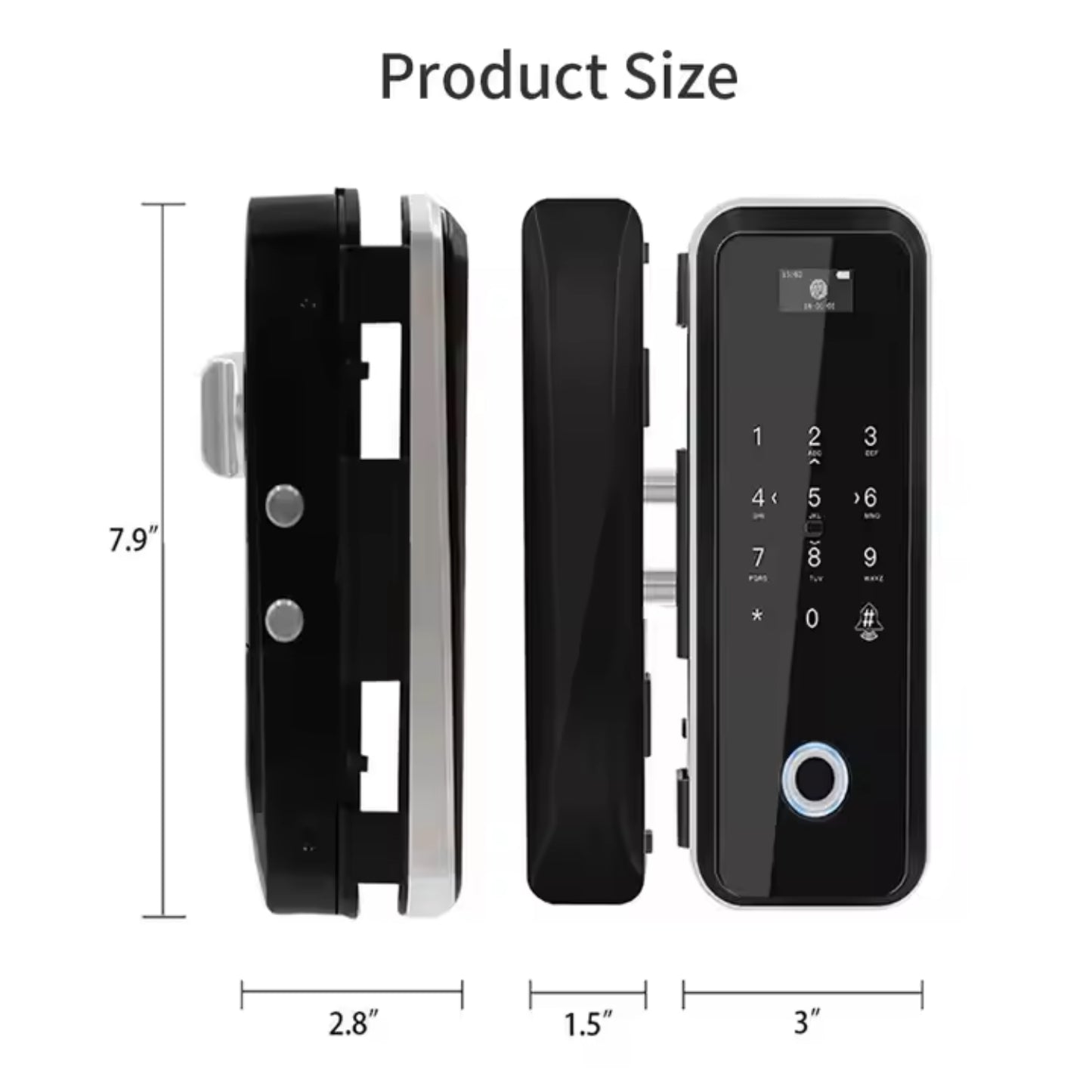 JD669T 4-in-1 WiFi Smart Access Lock All-in-One WiFi Fingerprint, Card, App, and Remote Access Solution for Secure, Keyless Entry