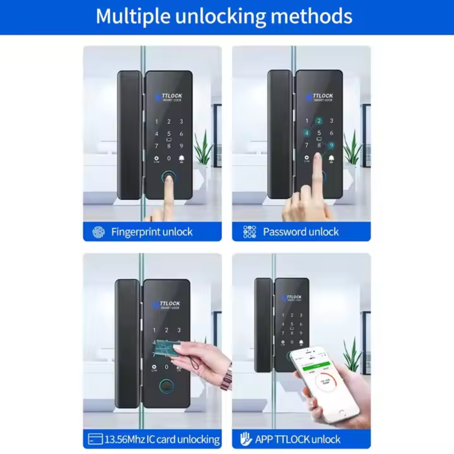 TTLock compatible fingerprint passcode smart lock