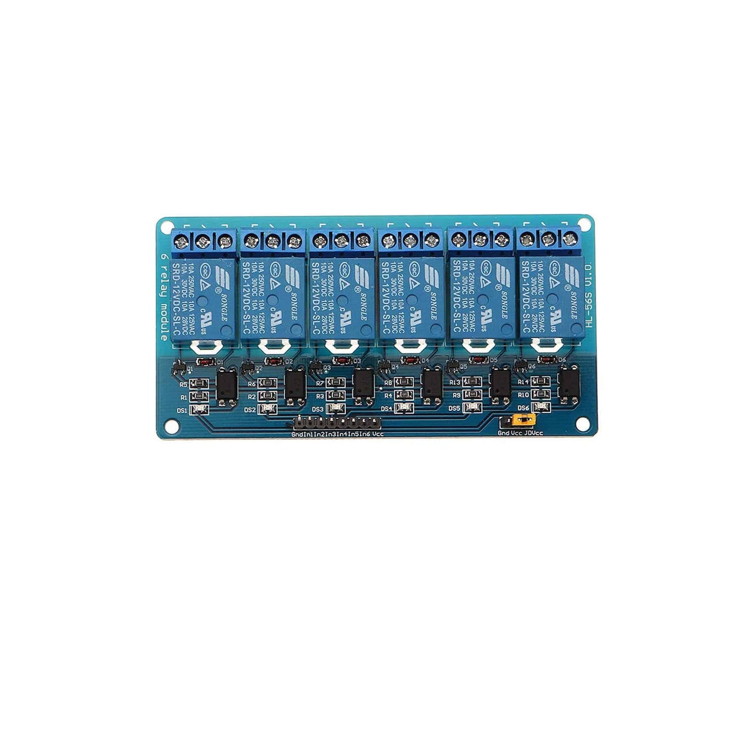 Relay Module- 12V 6 Channel Relay Module with Light Coupling