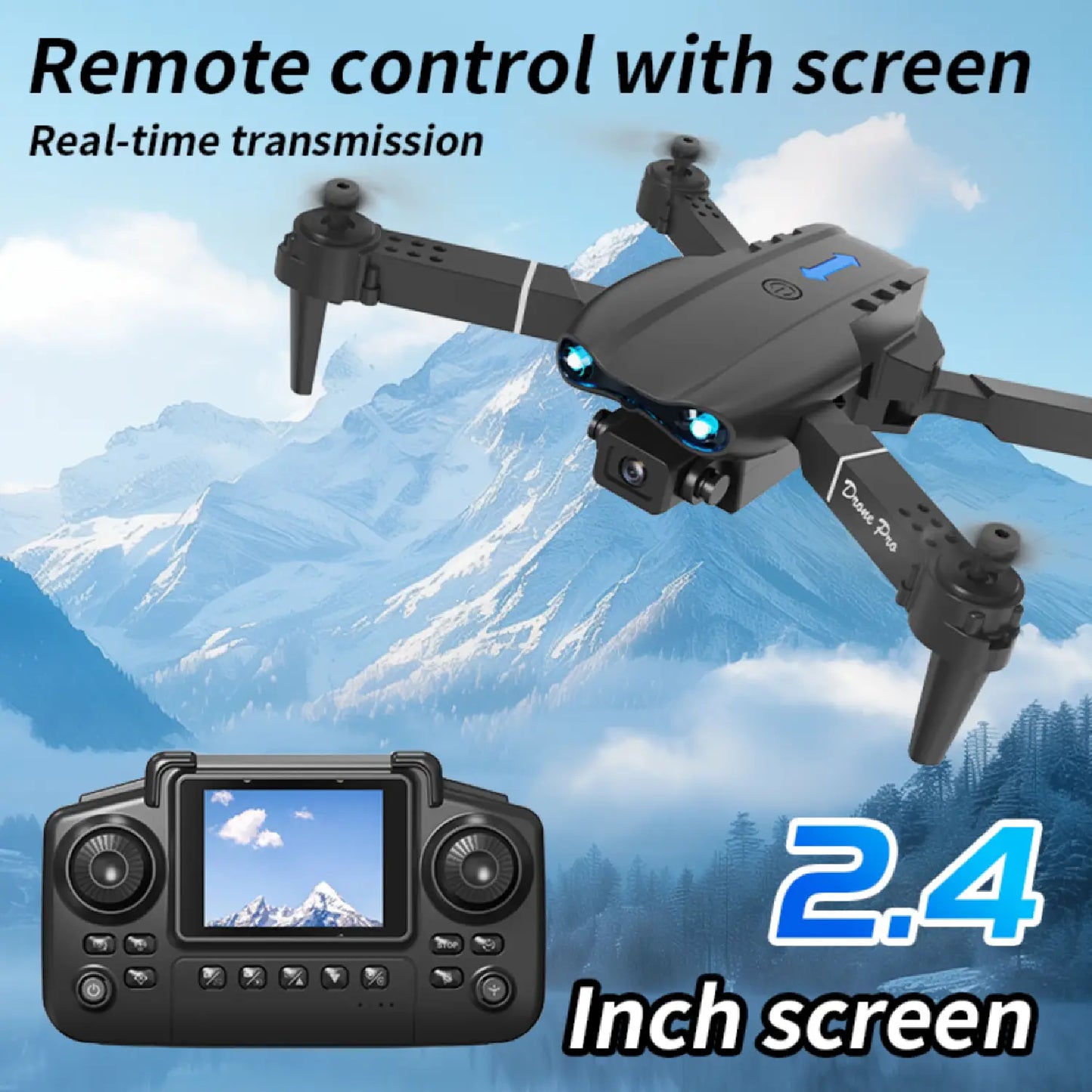 E99 Air Drone – Foldable 1080P HD Camera with Optical Flow & 2.4” Screen Controller
