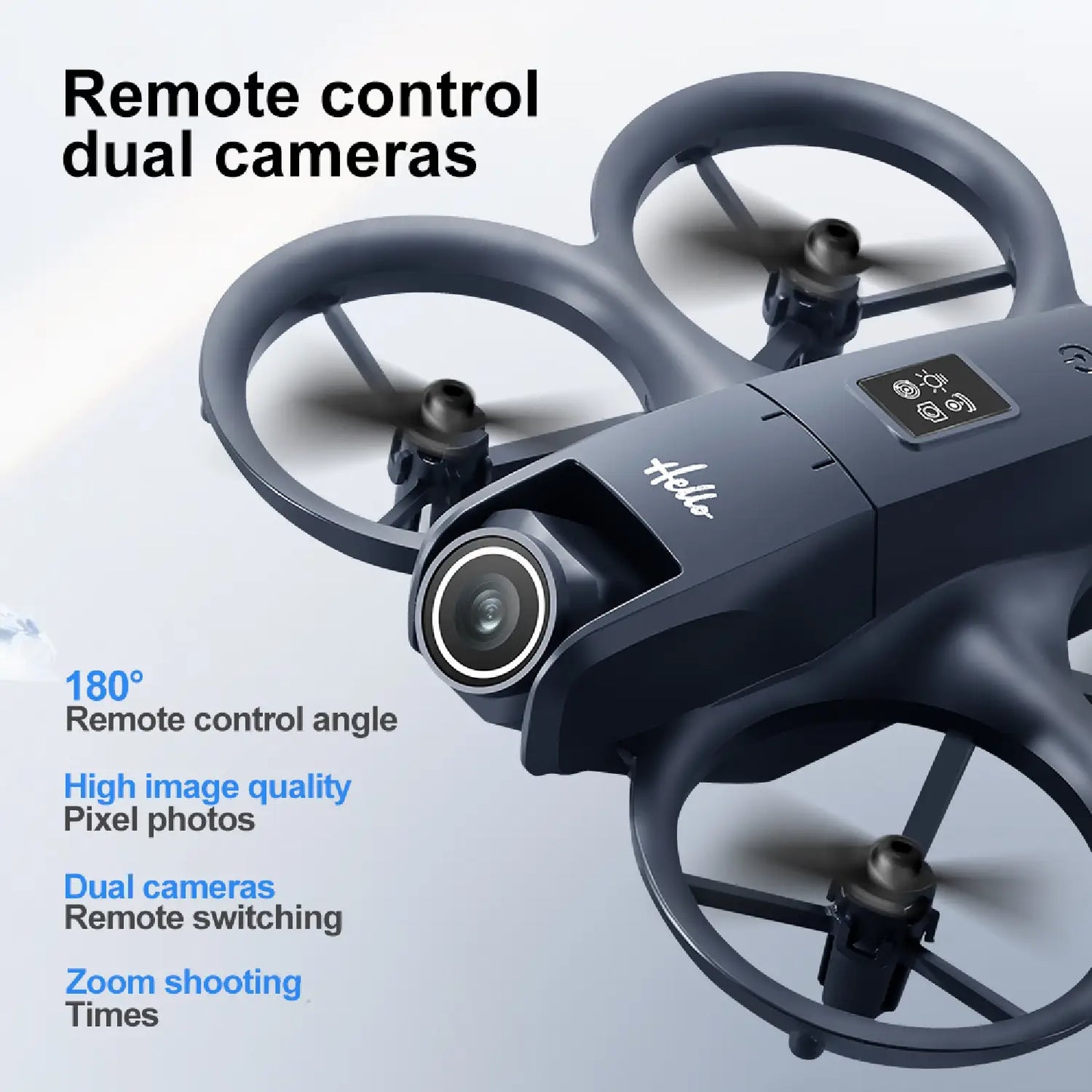 E66 Air Drone — Foldable 4K Dual-Camera Quadcopter with Optical Flow & Screen Remote - RS8727