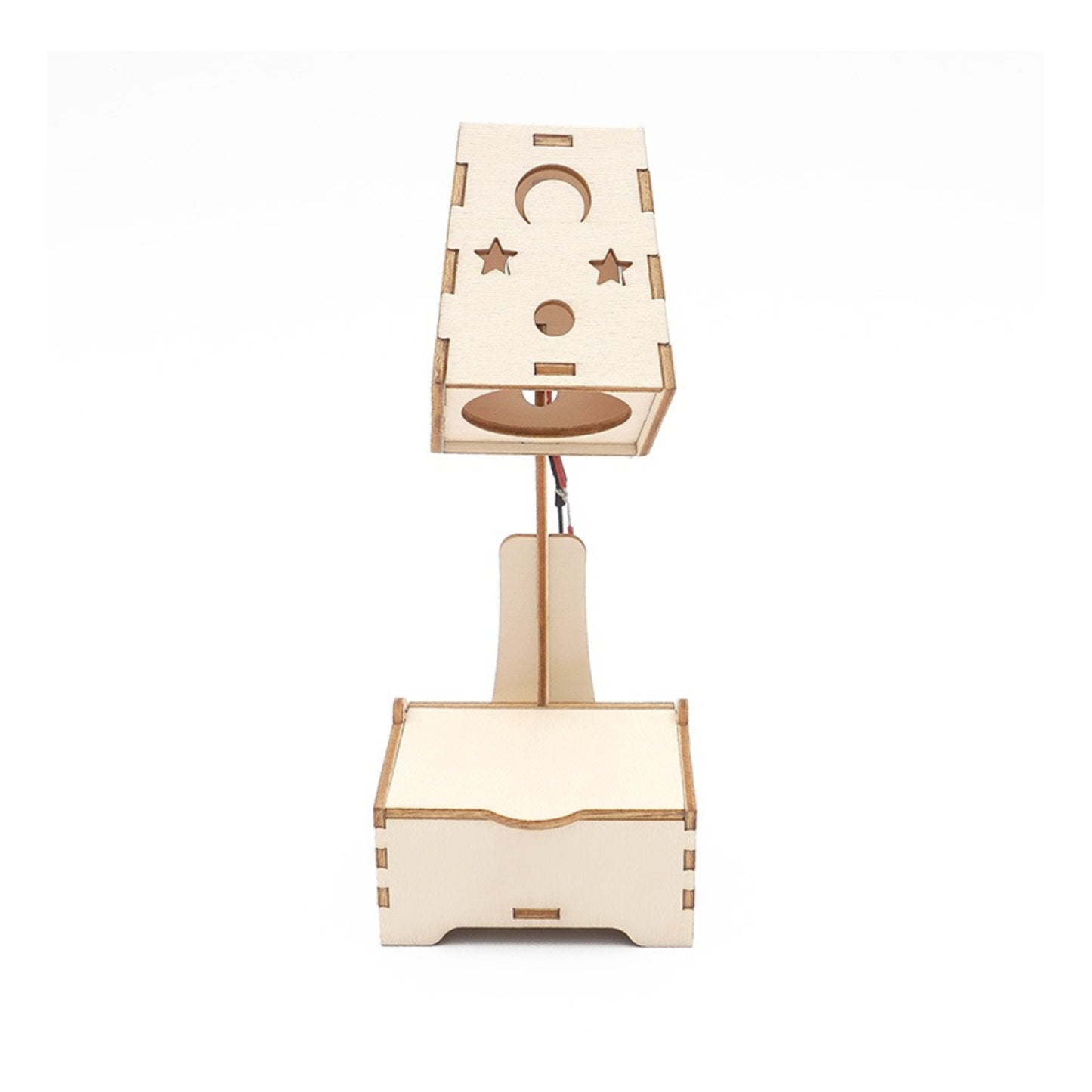 DIY Table Lamp STEM Kit Students DIY Table Lamp Kit Children's Small Experiment Luminous Night Light Wooden Model STEM Kit - RS6296