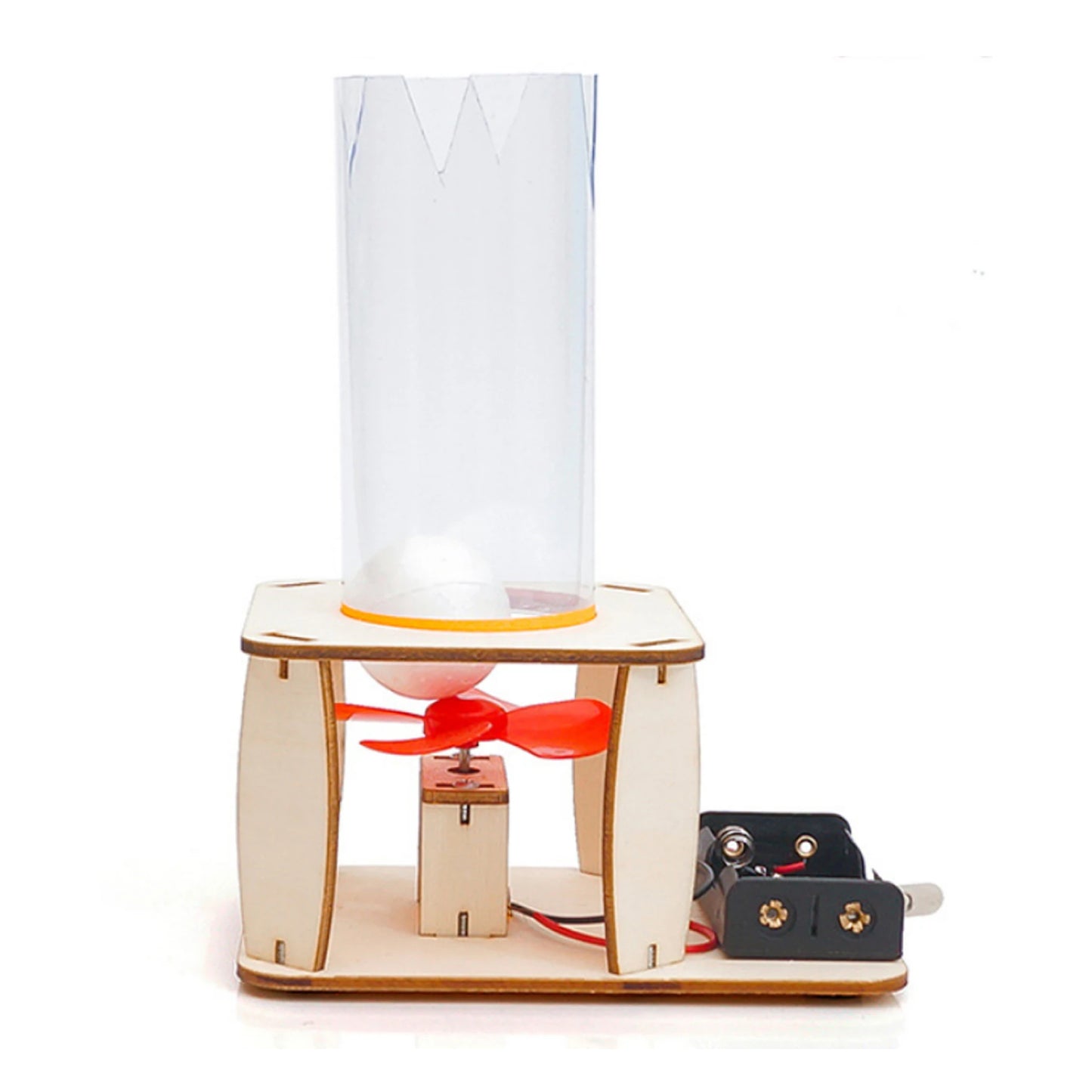 DIY Air Suspension Ball Kit DIY Wooden Aerodynamic Electric Air Suspension Ball Science Technology Experiment Kit Easy To Install Can Be Painted Steam Kit - RS6289