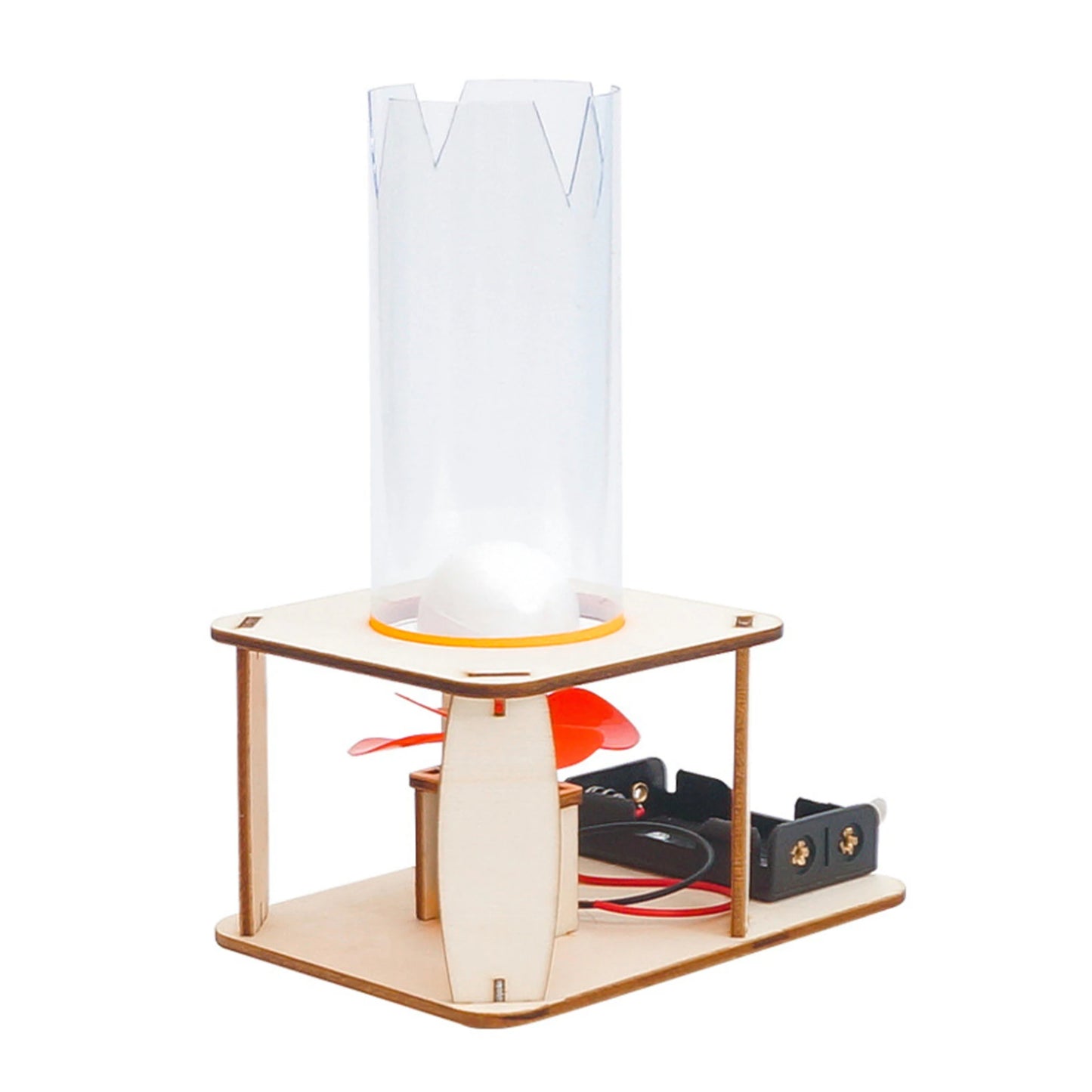 DIY Air Suspension Ball Kit DIY Wooden Aerodynamic Electric Air Suspension Ball Science Technology Experiment Kit Easy To Install Can Be Painted Steam Kit - RS6289