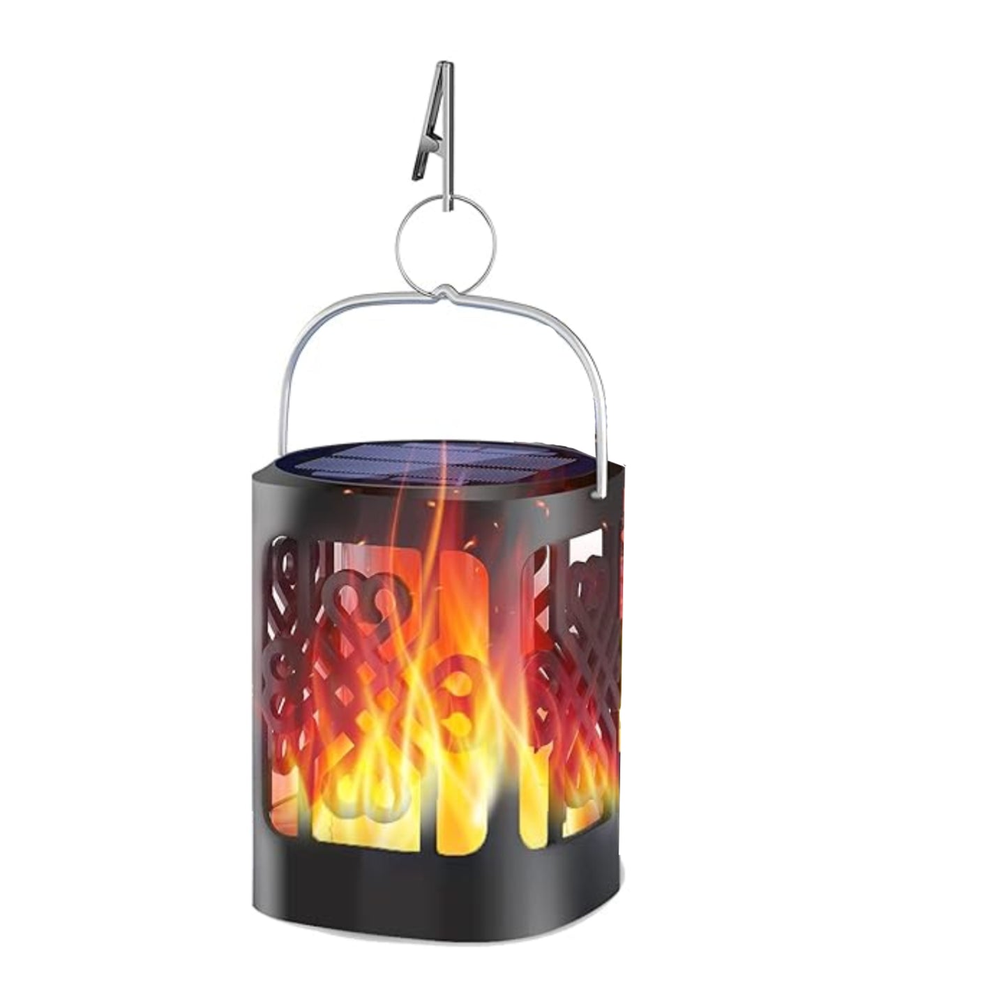 Dancing Flame Solar Lanterns Outdoor Hanging Torch Lights Solar Powered Umbrella Night Lights Dusk To Dawn Auto On/Off Landscape Lighting For Garden Camping Party, Pack Of 1 - RS5837