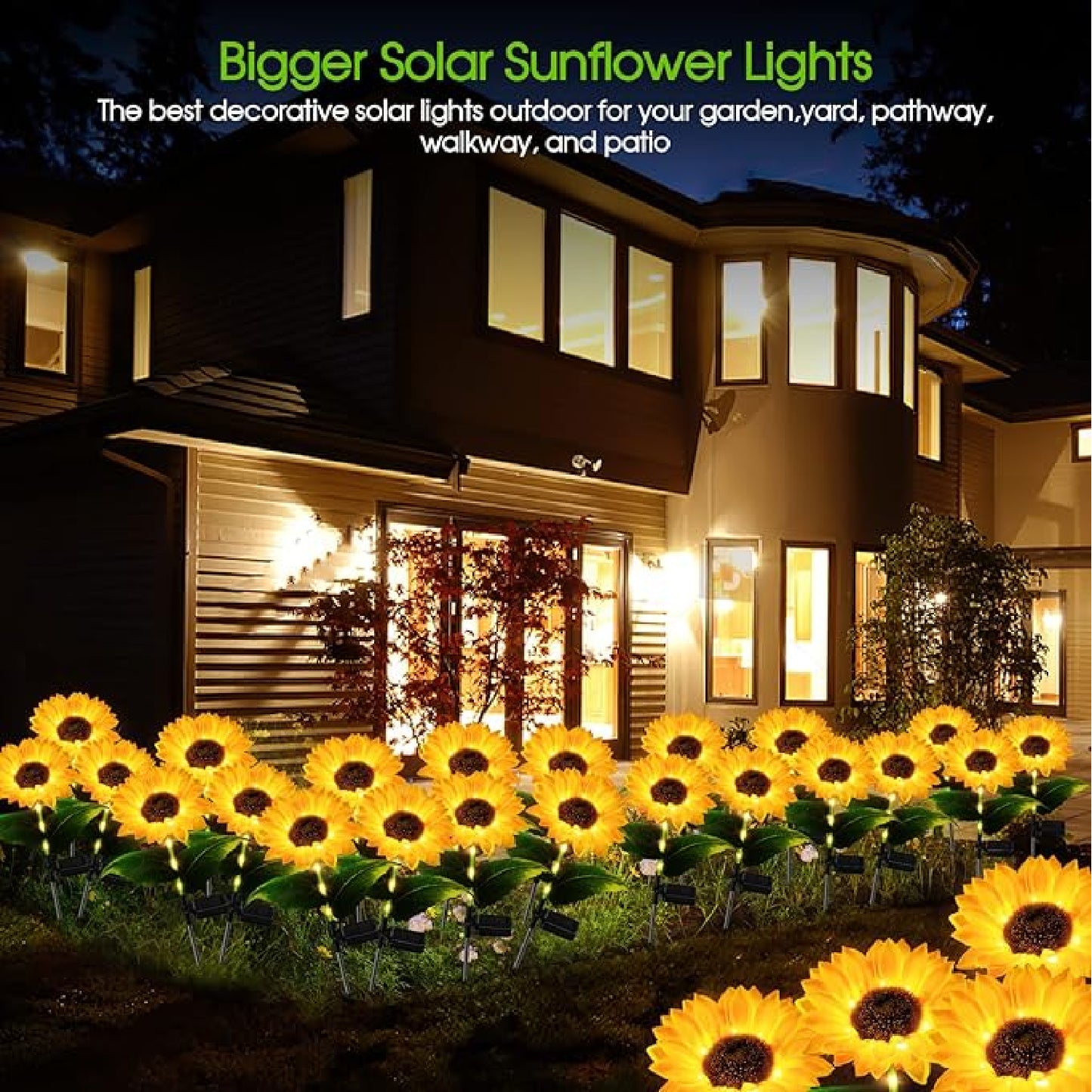 Realistic Sunflower Solar Lights Beautiful Solar Lights Outdoor Garden Decor Sunflower Solar Lights Waterproof Solar Outdoor Lights Solar Powered Garden Lights For Yard Garden Patio Pathway, Pack Of 1 - RS5844