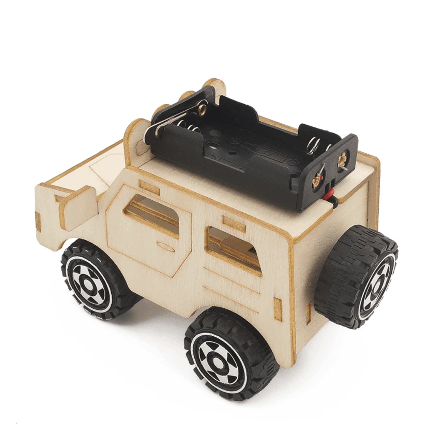DIY Jeep Car STEM Kit Jeep DIY Assembly Wooden Small Car Educational Science STEM Kit STEM Educational Science Physics Kid's DIY Assembly Wooden Small Toy Car - RS6314