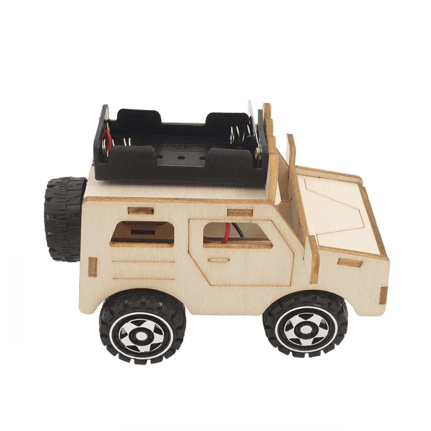 DIY Jeep Car STEM Kit Jeep DIY Assembly Wooden Small Car Educational Science STEM Kit STEM Educational Science Physics Kid's DIY Assembly Wooden Small Toy Car - RS6314