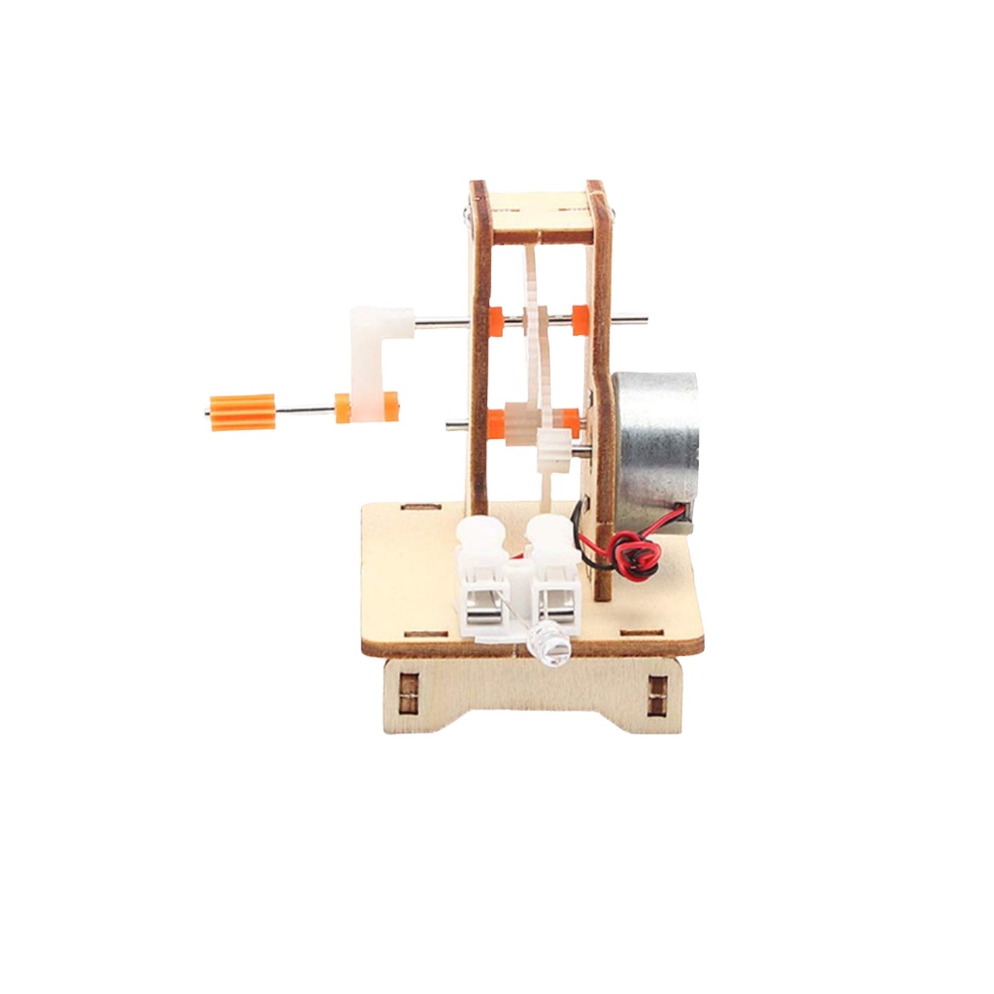 DIY Hand Generator STEM Kit DIY Wooden Hand Generator Physical Learning Toy Science Construction Sets Electric Educational STEM Kit - RS6305