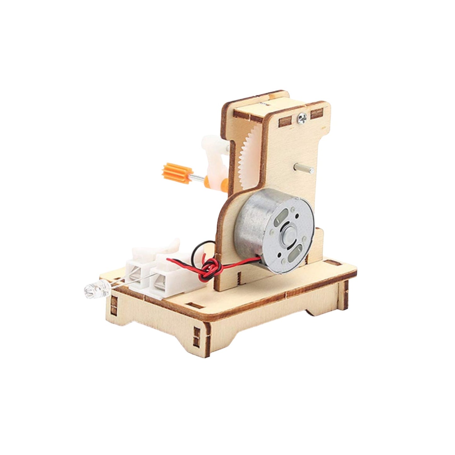 DIY Hand Generator STEM Kit DIY Wooden Hand Generator Physical Learning Toy Science Construction Sets Electric Educational STEM Kit - RS6305