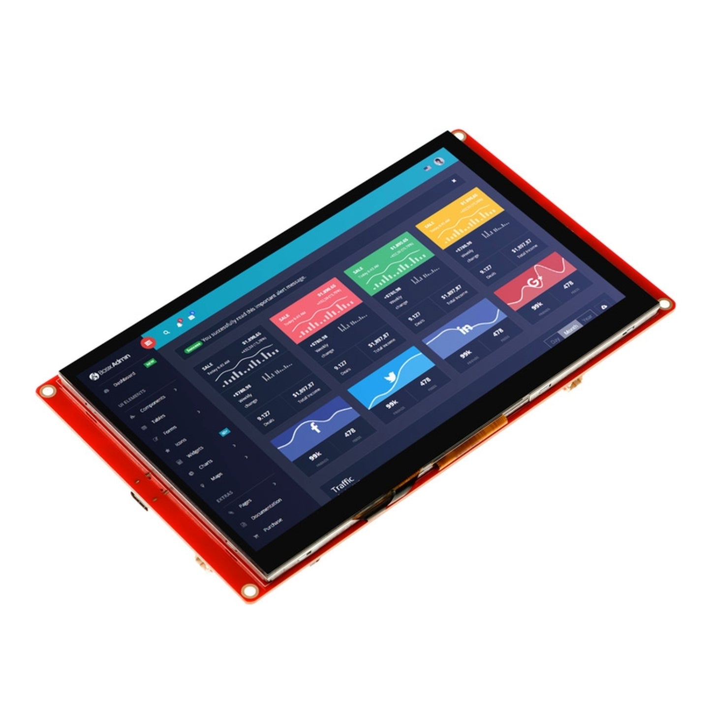 ELECROW CrowPanel - 7.0" ESP32 Terminal HMI Display 800x480 RGB TFT LCD Compatible Display For Arduino/LVGL/PlatformIO/Micropython The Ultimate ESP32 Development Companion - RS6984