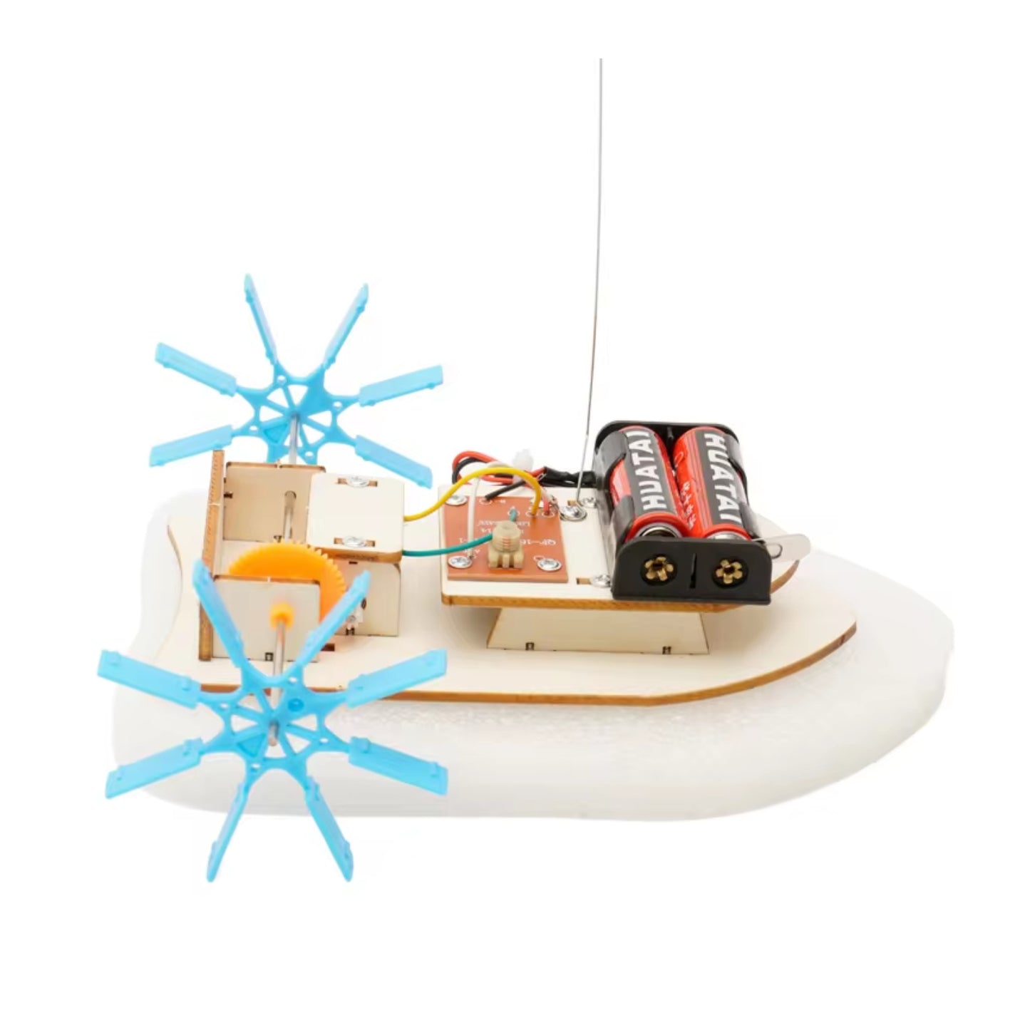 Remote Control Wooden Boat STEM Kit Wooden Remote Control Paddle Steamer Handcrafted And Authentic Wooden Remote Control Paddle Boat - RS6275