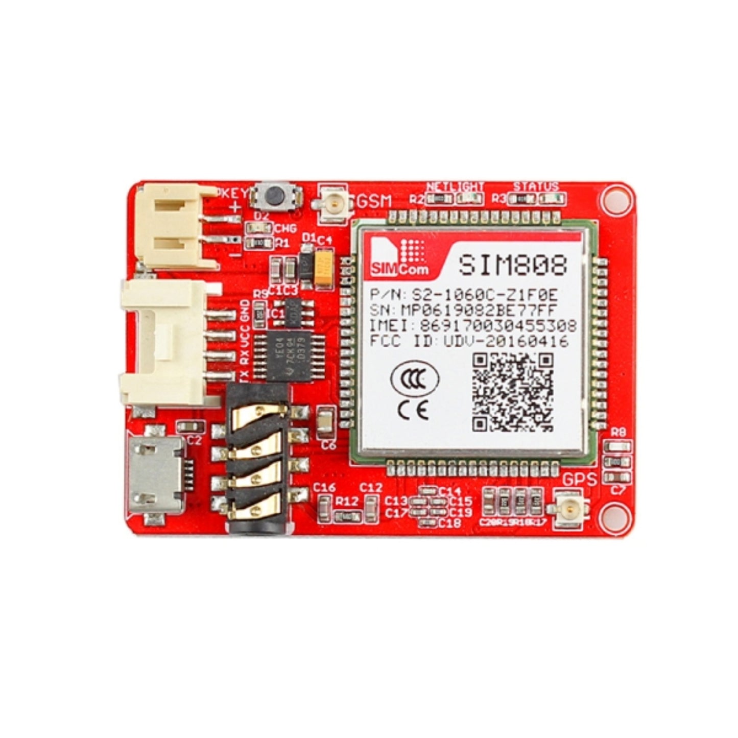 ELECROW Crowtail - SIM808 V1.1 GPS/GSM Module GPRS-GSM+GPS Module - V1.1 With Cellular Connectivity Best SIM808 Module Development Board GSM And GPS Two-In-One Function Module - RS7039