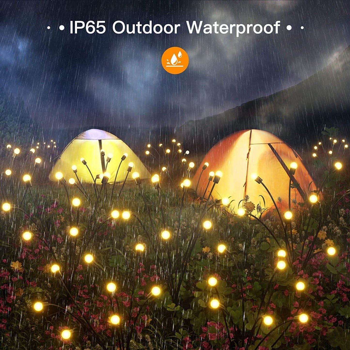 Solar Firefly Garden Lights - New Upgraded Solar Swaying Light 8 LED Starburst Solar Outdoor Lights Solar Firefly Lights Outdoor Waterproof Solar Garden Decorative Lights For Yard Patio Pathway, Pack Of 1 - RS6133