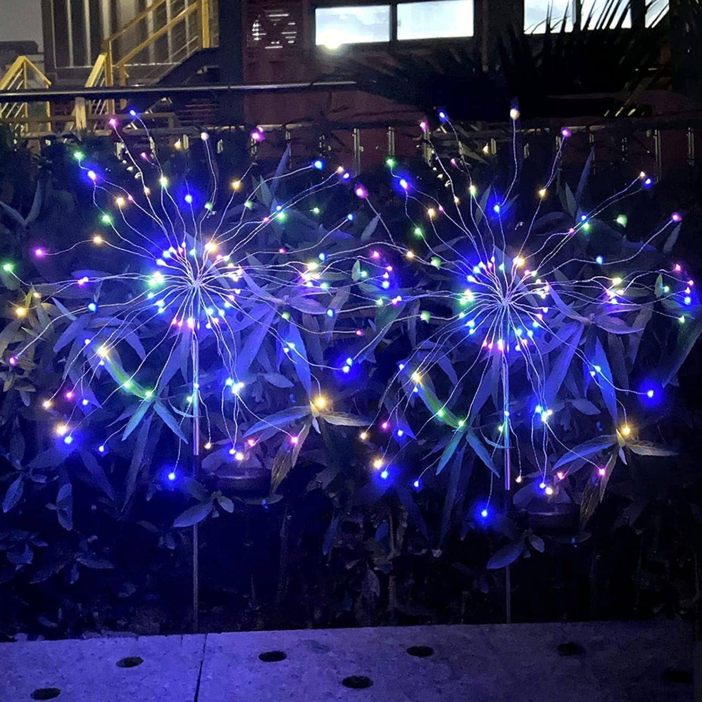 105 LED Flowers Fireworks Light Outdoor Solar Garden Decorative Lights With 105 LED Powered 35 Copper Wires String Landscape Light - DIY Flowers Fireworks Trees For Walkway Patio Lawn Backyard, Pack Of 1 - RS6134