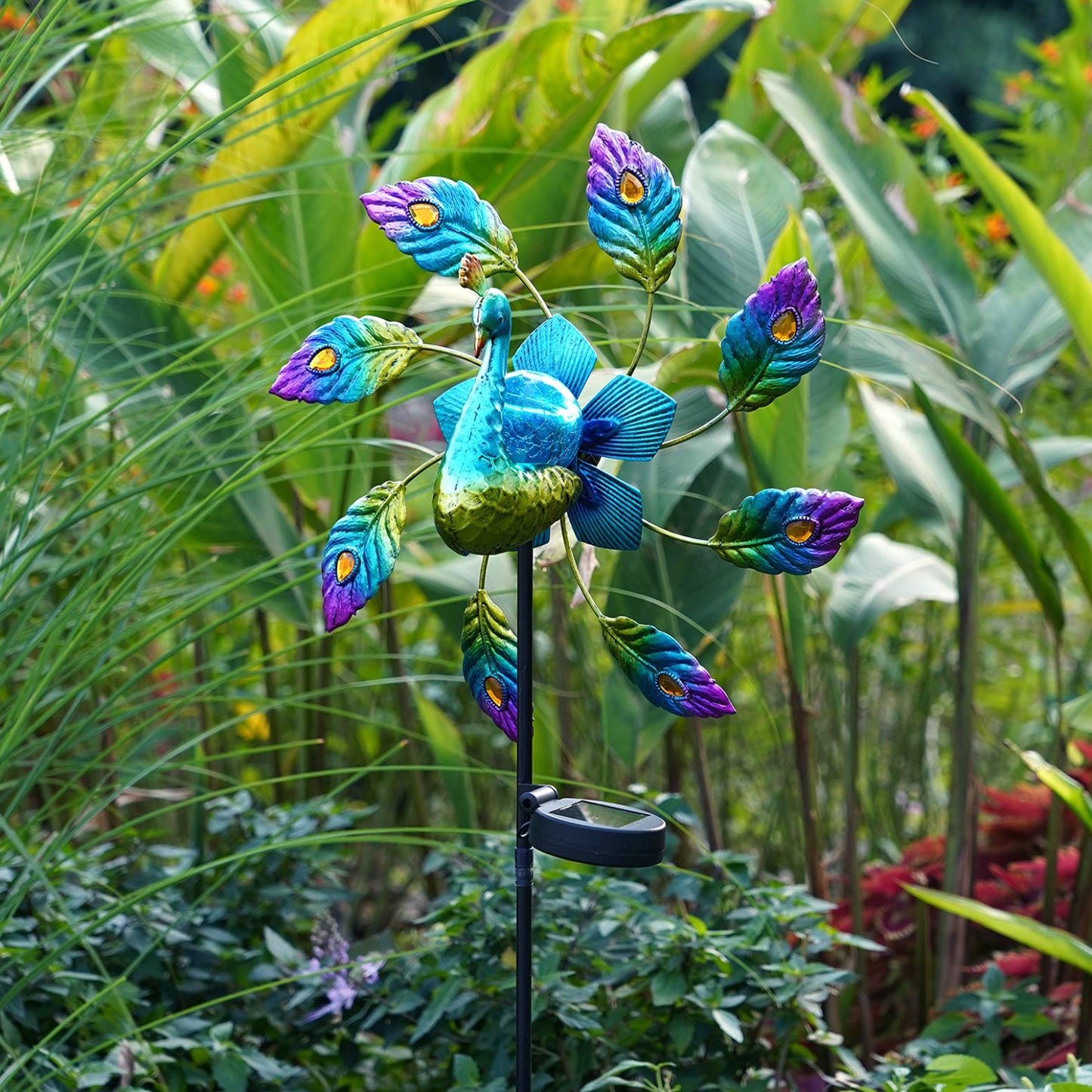 Solar Powered Peacock Path Light Solar Powered Garden Lights Waterproof Outdoor Garden Decor Ideal For Driveway, Backyard, Along Patio Or Porch, Around Pool, Decorative Designs, Pack Of 1 - RS6138