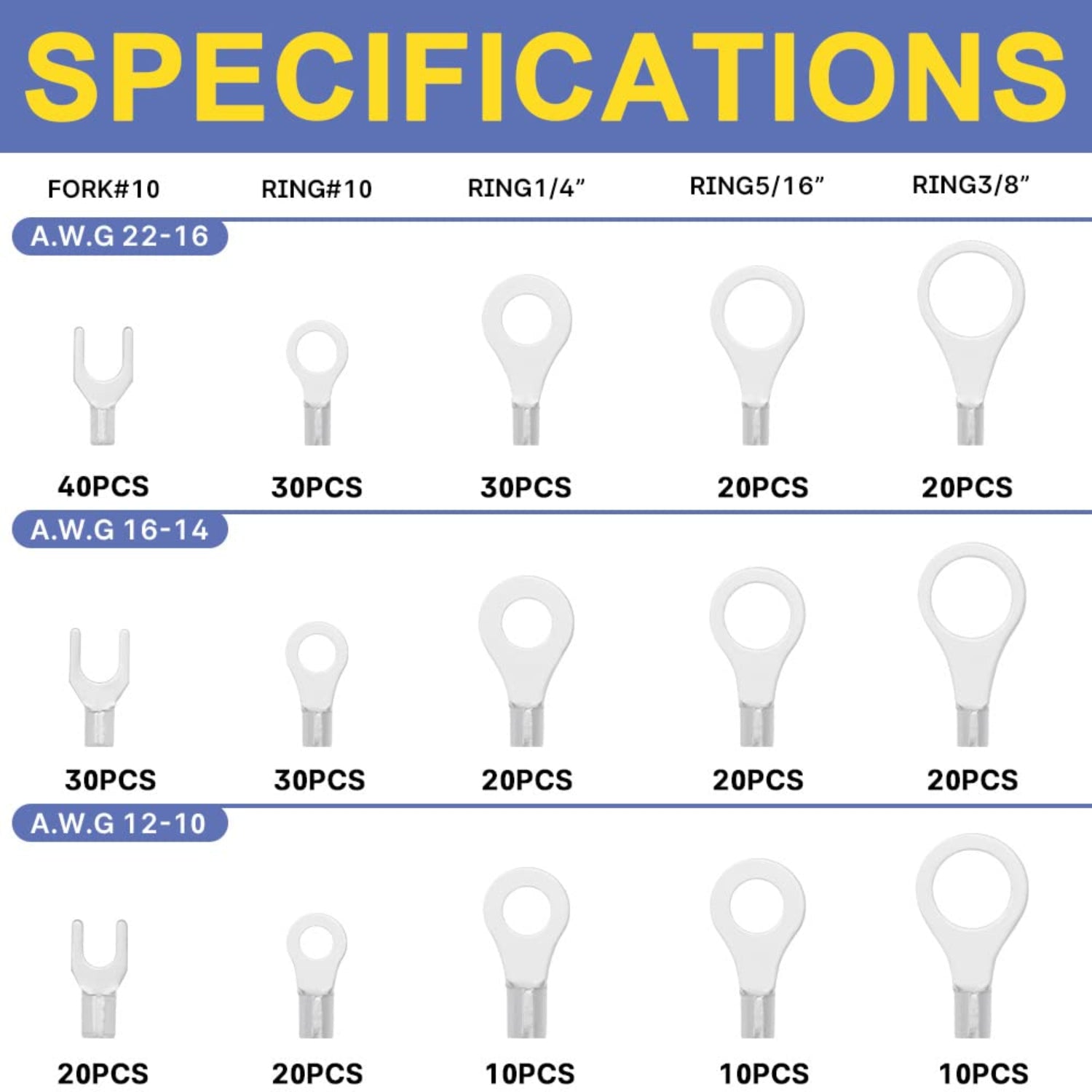 Non-Insulated Wire Connectors Kit