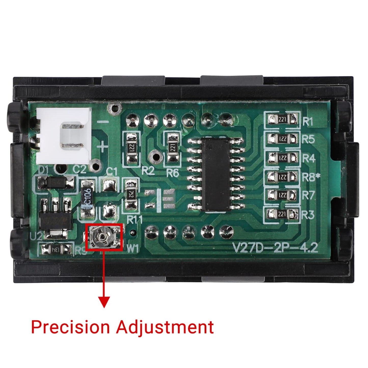 0.56" DC 5V-120V Digital Voltmeter 0.56" Digital Voltage Meter Two-Wire Digital Voltmeter For Car, Bike, Motorcycle - Green - RS6897