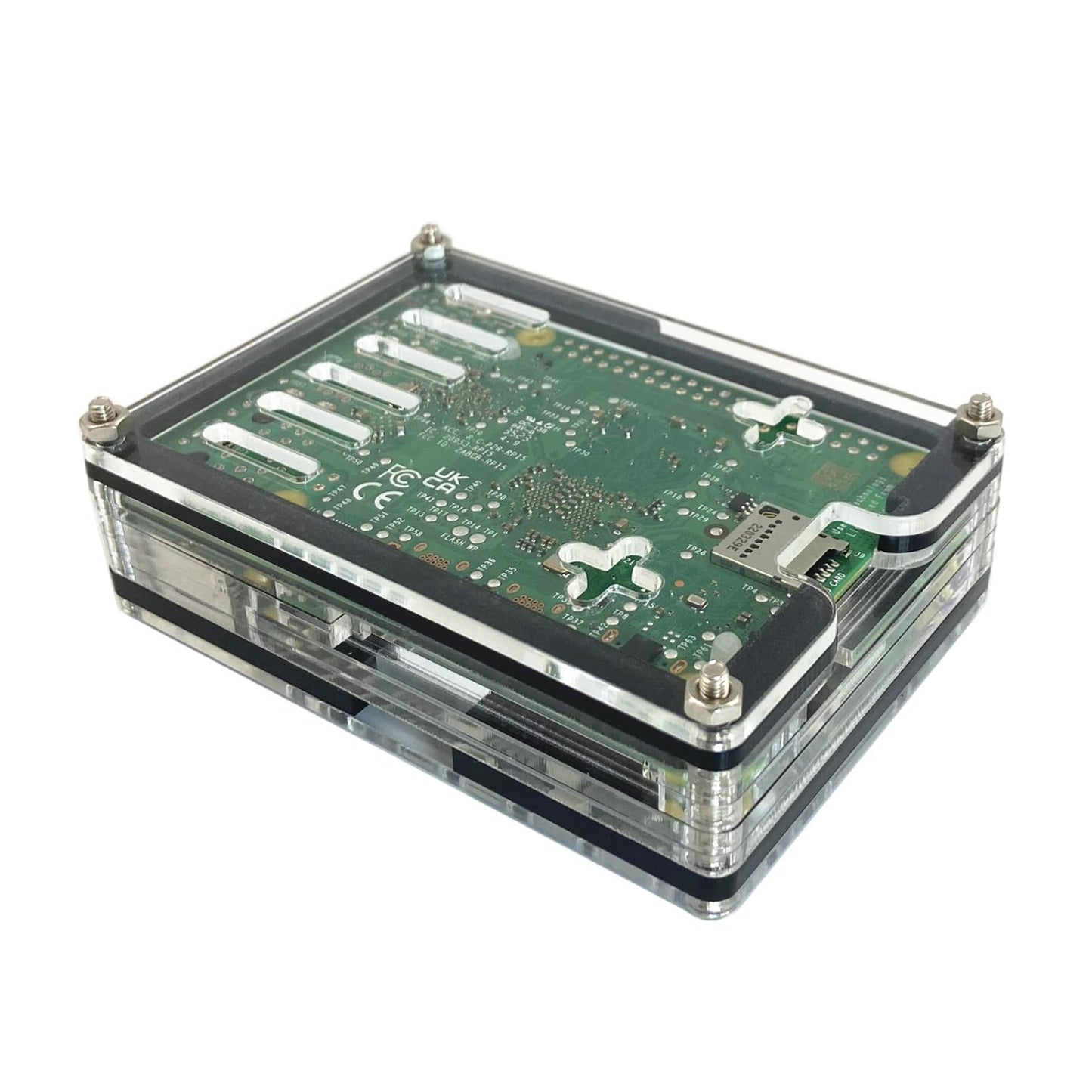 Raspberry Pi 5 9-Layer Case Acrylic Shell Raspberry Pi 5 Case Compatible With Raspberry Pi 5 4GB, 8GB Active Cooler - RS5776