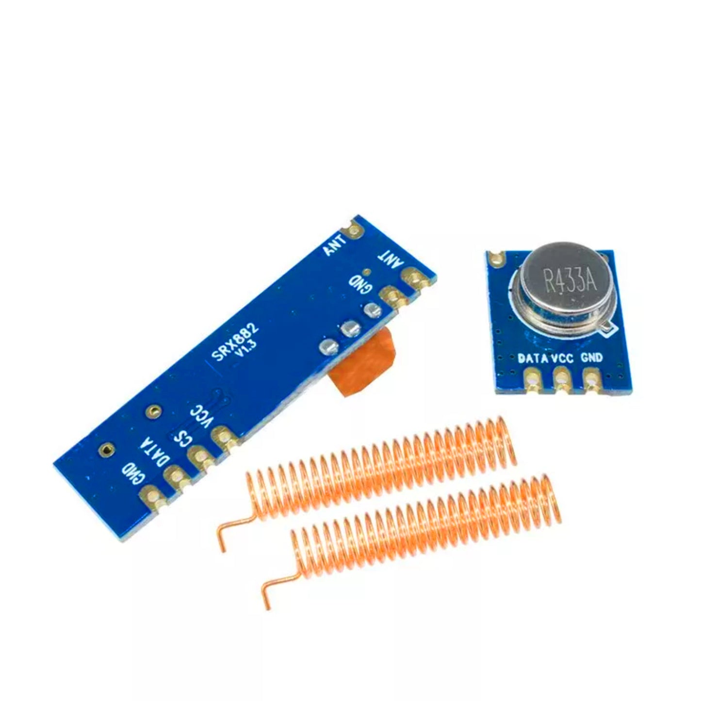 433MHz Wireless Transmitter-Receiver Kit 433MHz ASK/Superheterodyne Module Set 100m Range STX882/SRX882 Wireless Communication Kit Low Power Consumption Transmitter And Receiver - RS3195