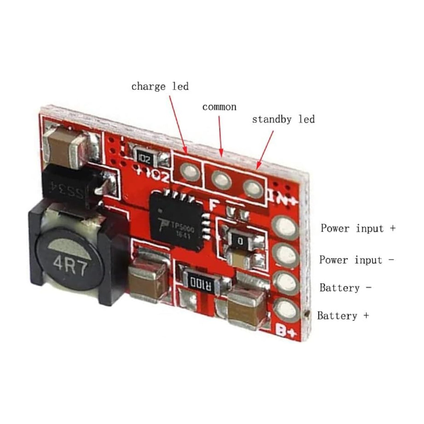TP5000 1A Lithium Battery Charger Module 3.6V/4.2V Lithium Battery Charger High-Efficiency Lithium Battery Charger Battery Charger Module Lithium Battery Charger - RS3736