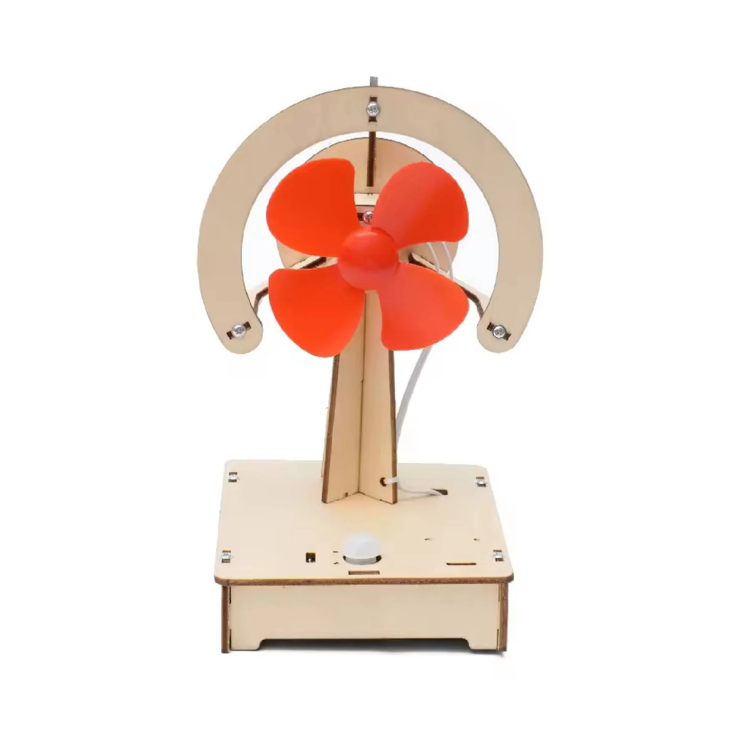 Human Body Induction Fan Sensor Kit DIY Human Body Induction Fan Science Experiment Kit Technology Body-Sensing Moving Head Fan Wooden Educational Stem Toy For Children - RS6456