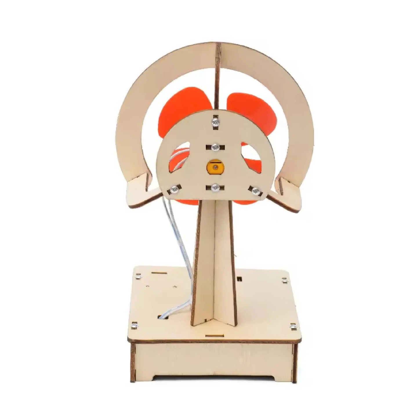 Human Body Induction Fan Sensor Kit DIY Human Body Induction Fan Science Experiment Kit Technology Body-Sensing Moving Head Fan Wooden Educational Stem Toy For Children - RS6456