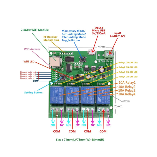 Momentary/Self-Locking Smart Switch Module