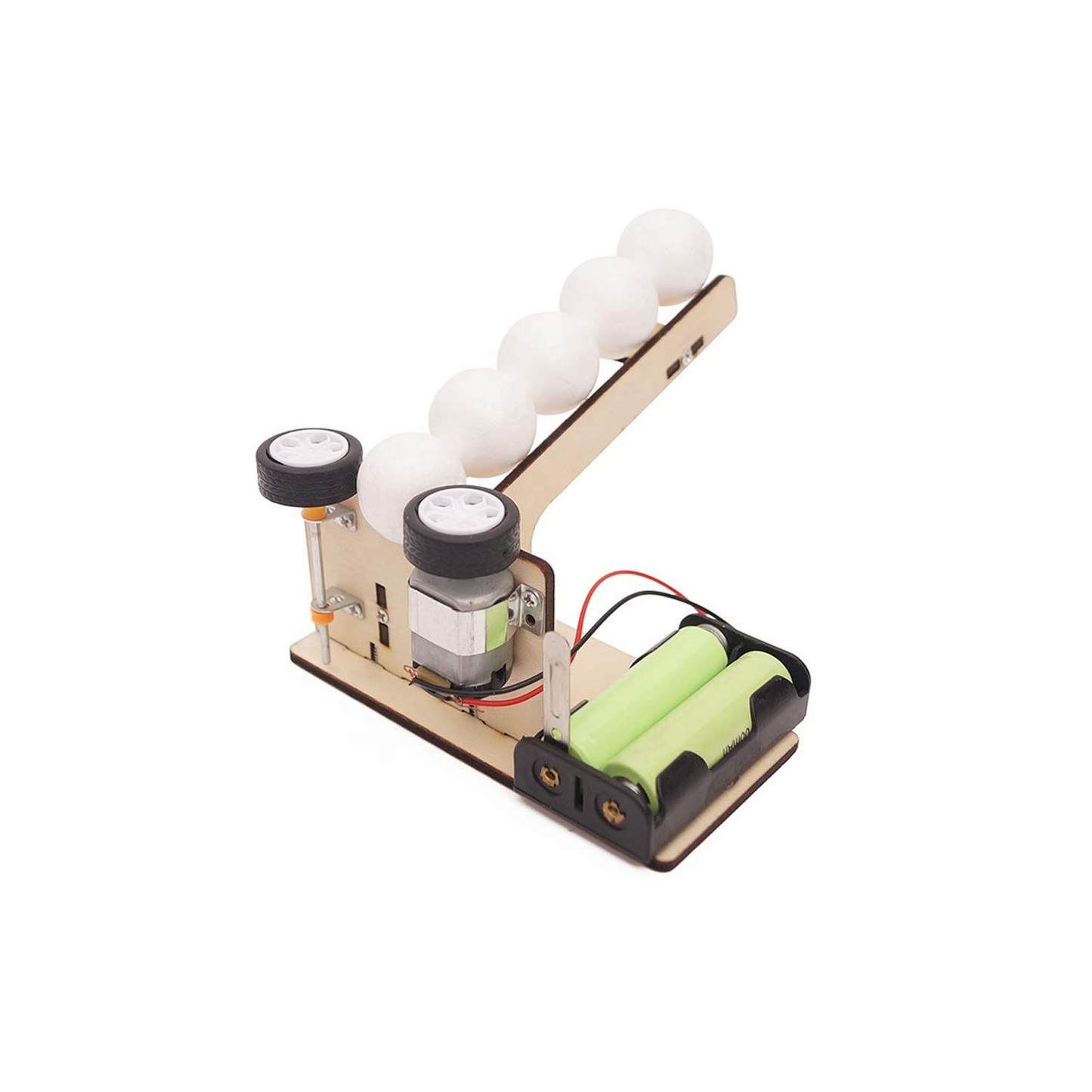 Ball Pitching Machine STEM Kit DIY Science Educational Handmade Automatic Ball Pitching Machine Educational Electronic Hobby Kit Model for School Children - RS6327