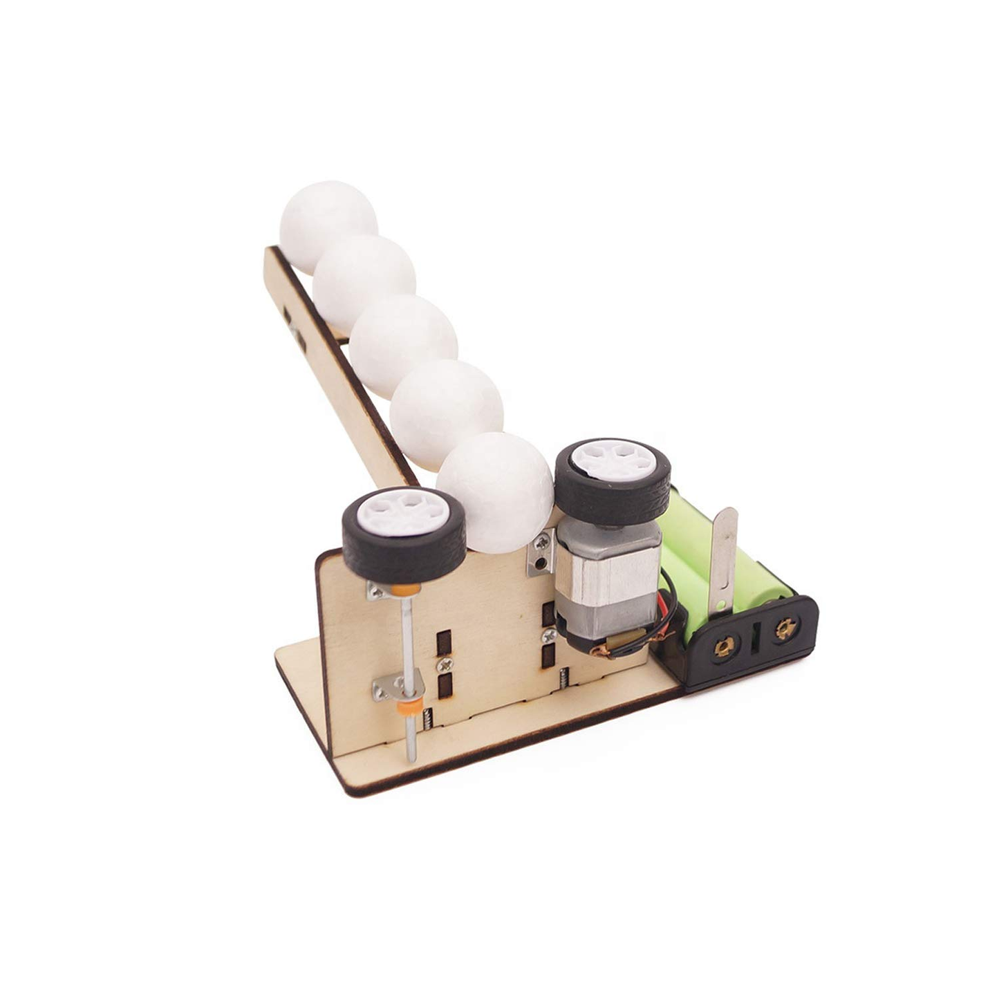 Ball Pitching Machine STEM Kit DIY Science Educational Handmade Automatic Ball Pitching Machine Educational Electronic Hobby Kit Model for School Children - RS6327