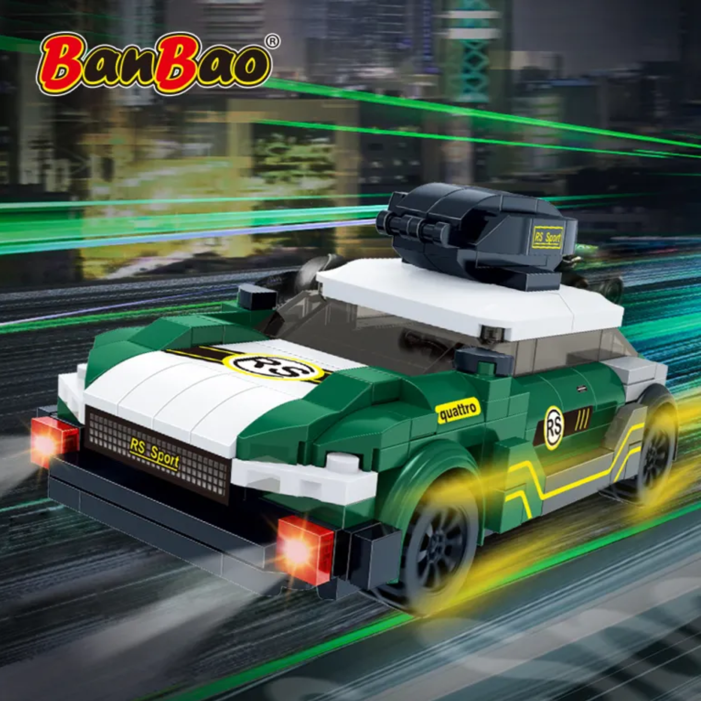 BanBao Speed Race Car Building Blocks Set Plastic Race Car Brick Toys For Children Christmas Gift - RS7489/RS7648