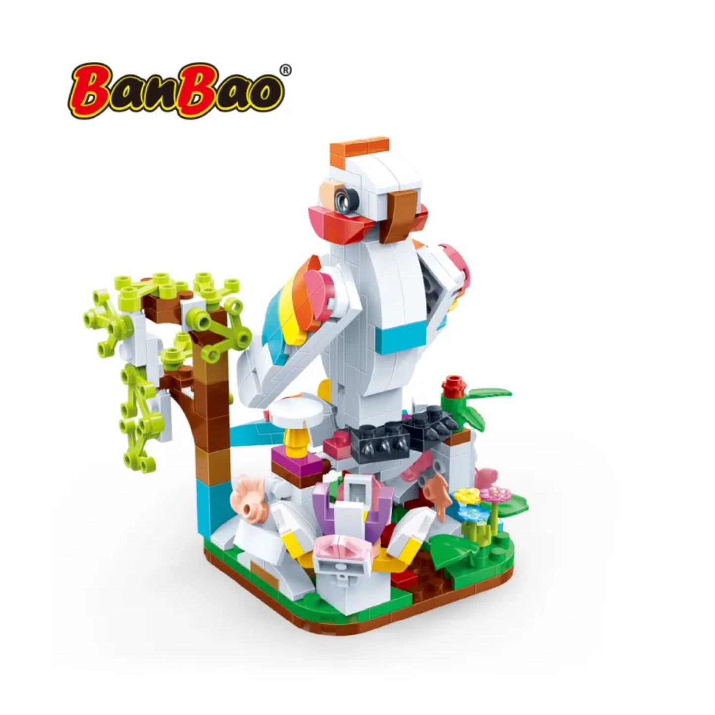 BanBao Parrot and Unicorn Building Block Attractive Parrot Toy Fantasy Animal Construction Toys - RS7495/RS7657