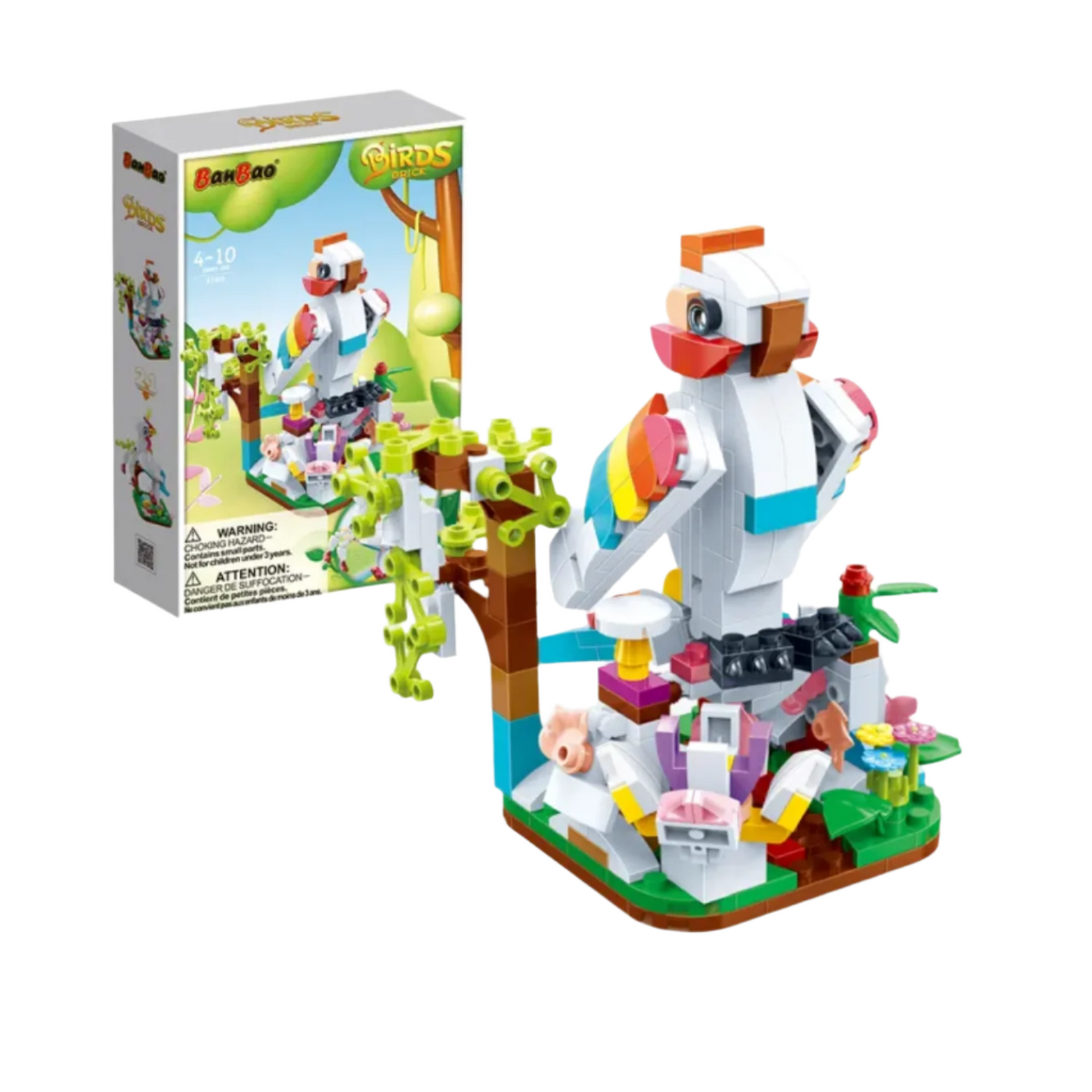 BanBao Parrot and Unicorn Building Block Attractive Parrot Toy Fantasy Animal Construction Toys - RS7495/RS7657