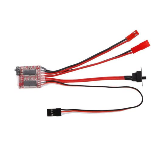 Bidirectional 30 Amp Brushed ESC with Instantaneous 40A Peak and Strong Brake Function for Hobby-Grade RC Vehicles