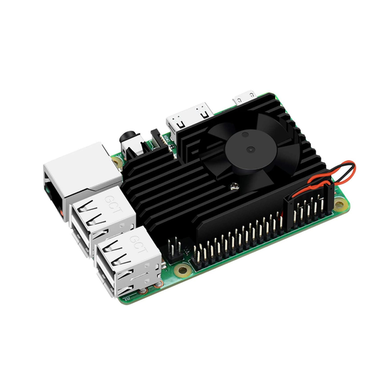 Raspberry Pi Heatsink and Fan Cooling Kit Premium Aluminum Cooler with Low-Noise Fan for Raspberry Pi 4 Model B, 3B+, and 3B - RS2849