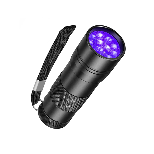 UV Light Torch 12 LED Portable Flashlight For Jade Appraisal Light & Mineral Detector Handheld Flashlight for Scorpion & Forgery Detection - RS6558
