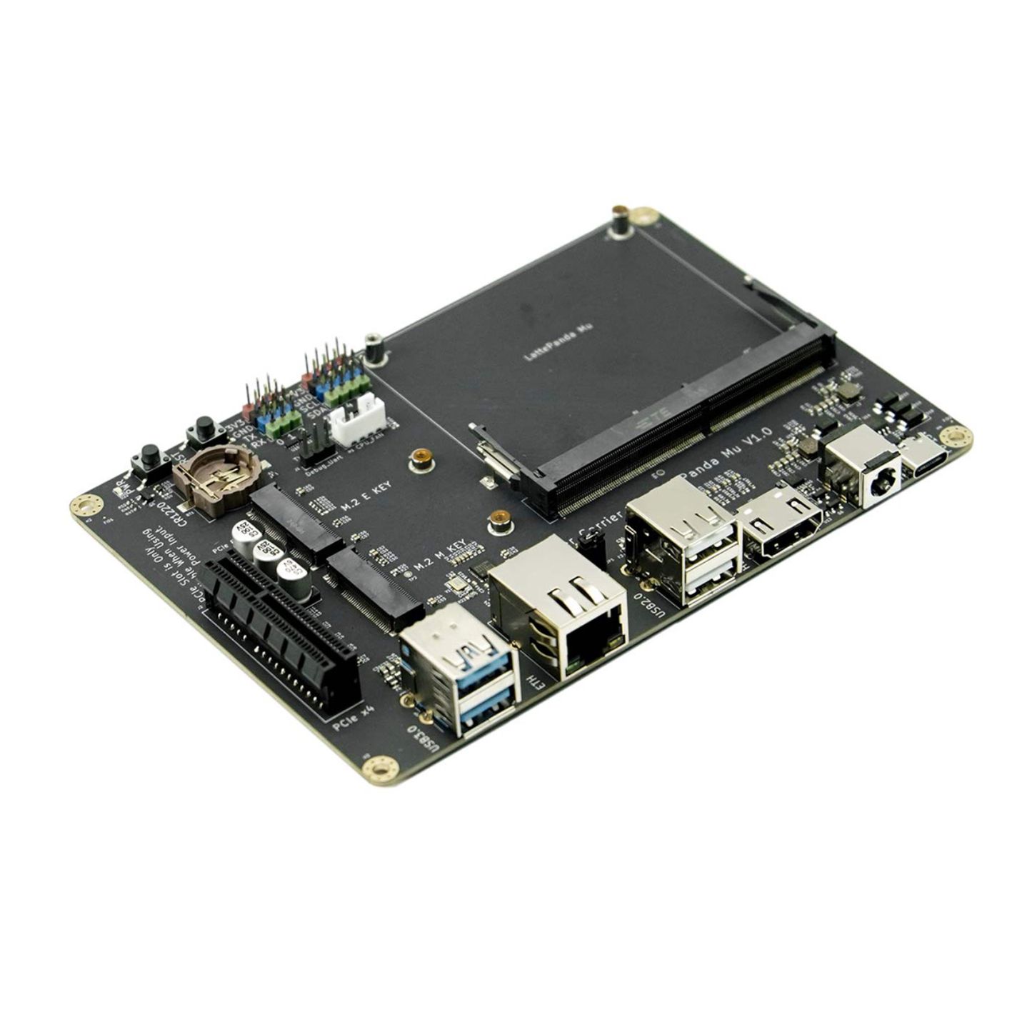 DFRobot Lite Carrier Board For LattePanda Mu Compute Module (USB 3.0, Gigabit Ethernet, PCIe 3.0, M.2 NVMe, And HDMI)