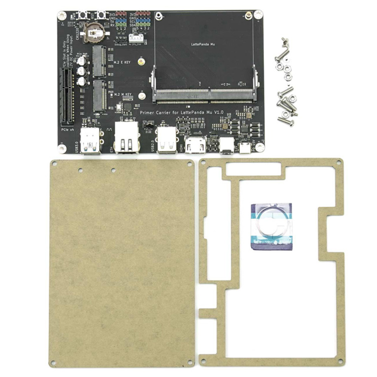 DFRobot Lite Carrier Board For LattePanda Mu Compute Module (USB 3.0, Gigabit Ethernet, PCIe 3.0, M.2 NVMe, And HDMI)