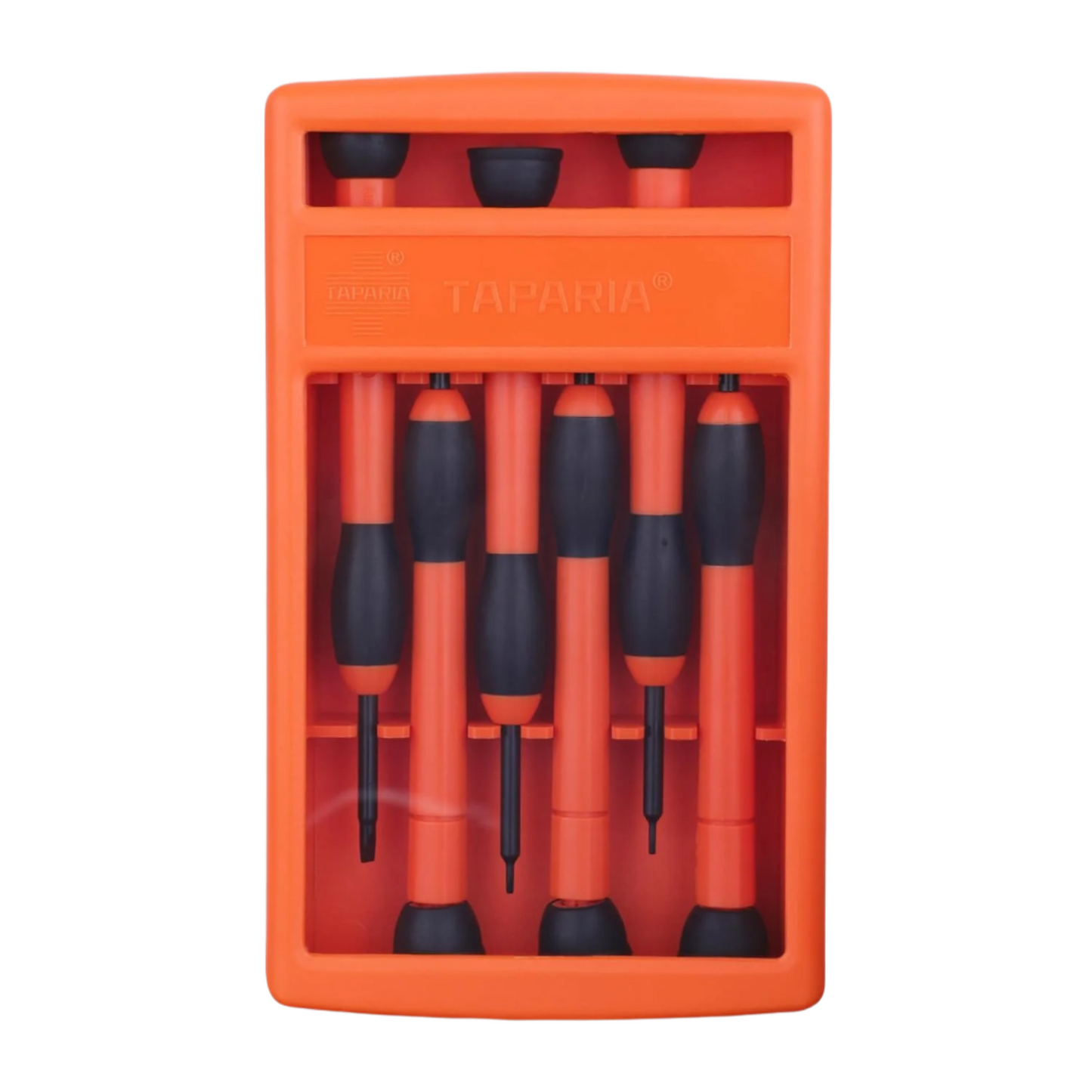 Taparia PSF6 Premium Steel Precision Screwdriver Set (6-Piece, Orange Handles)