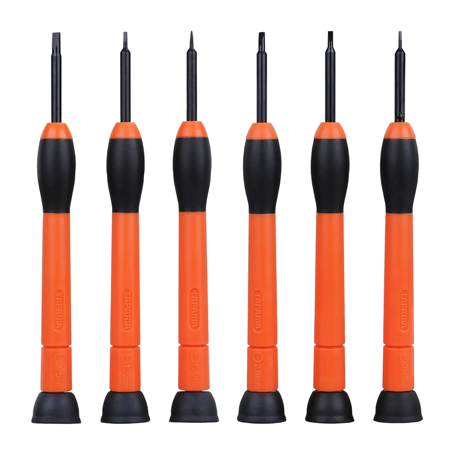 Taparia PSF6 Premium Steel Precision Screwdriver Set (6-Piece, Orange Handles)