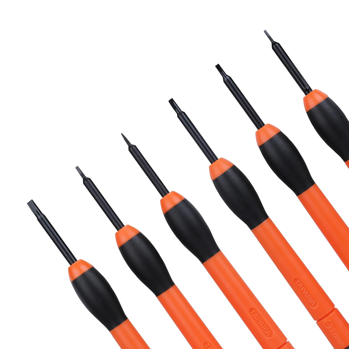 Taparia PSF6 Premium Steel Precision Screwdriver Set (6-Piece, Orange Handles)