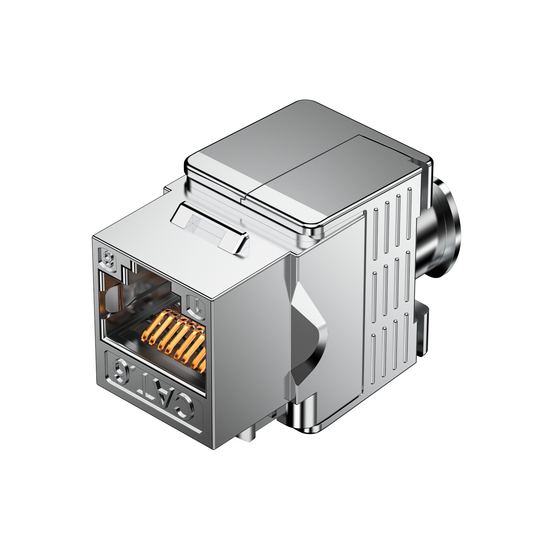 Shielded Toolless Mini Keystone Jack 180 Degree