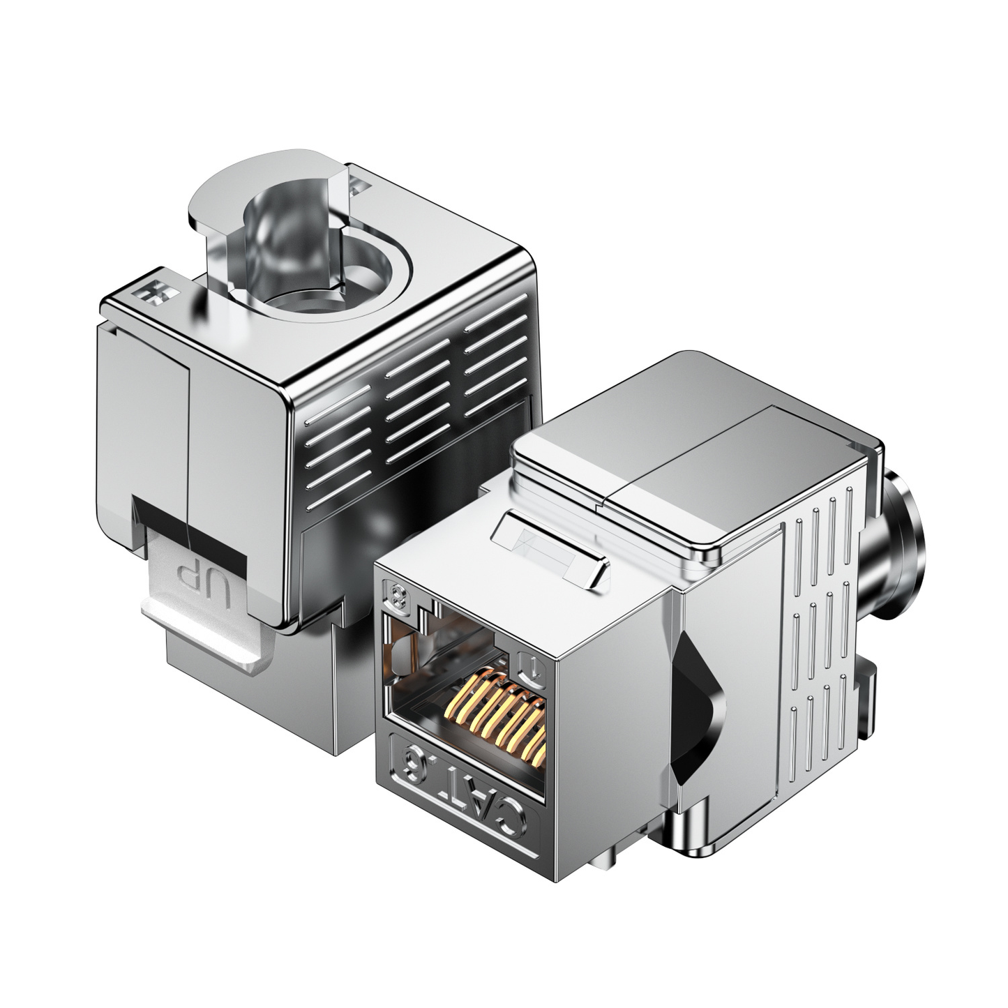 Shielded Toolless Mini Keystone Jack 180 Degree