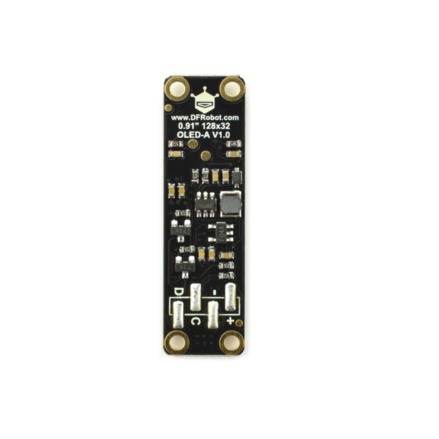 DFRobot Fermion: Monochrome 0.91” 128×32 I2C OLED Display with Chip Pad (Breakout)