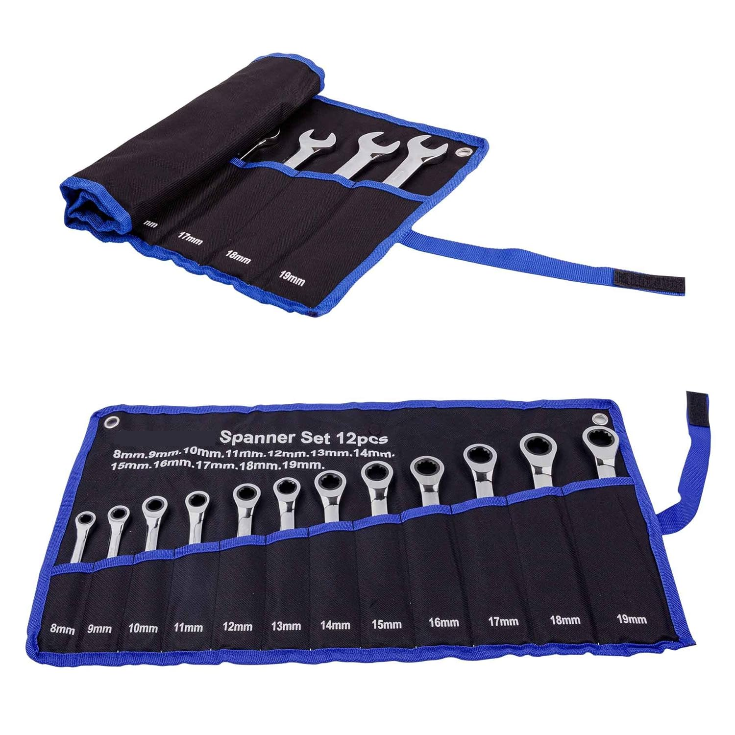 12-Piece Metric Combination Wrench Set (8-19mm)