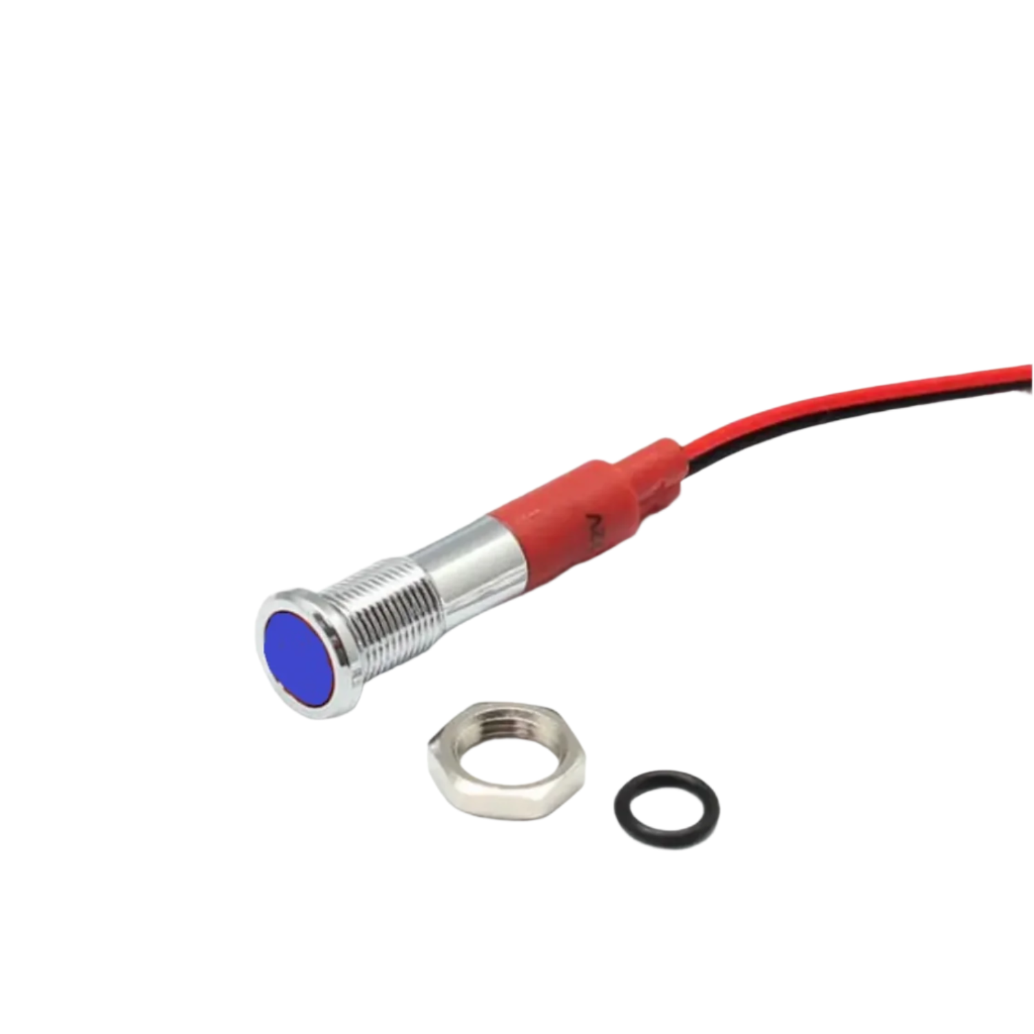 Blue 10-24V 6mm Metal LED Indicator with Wire