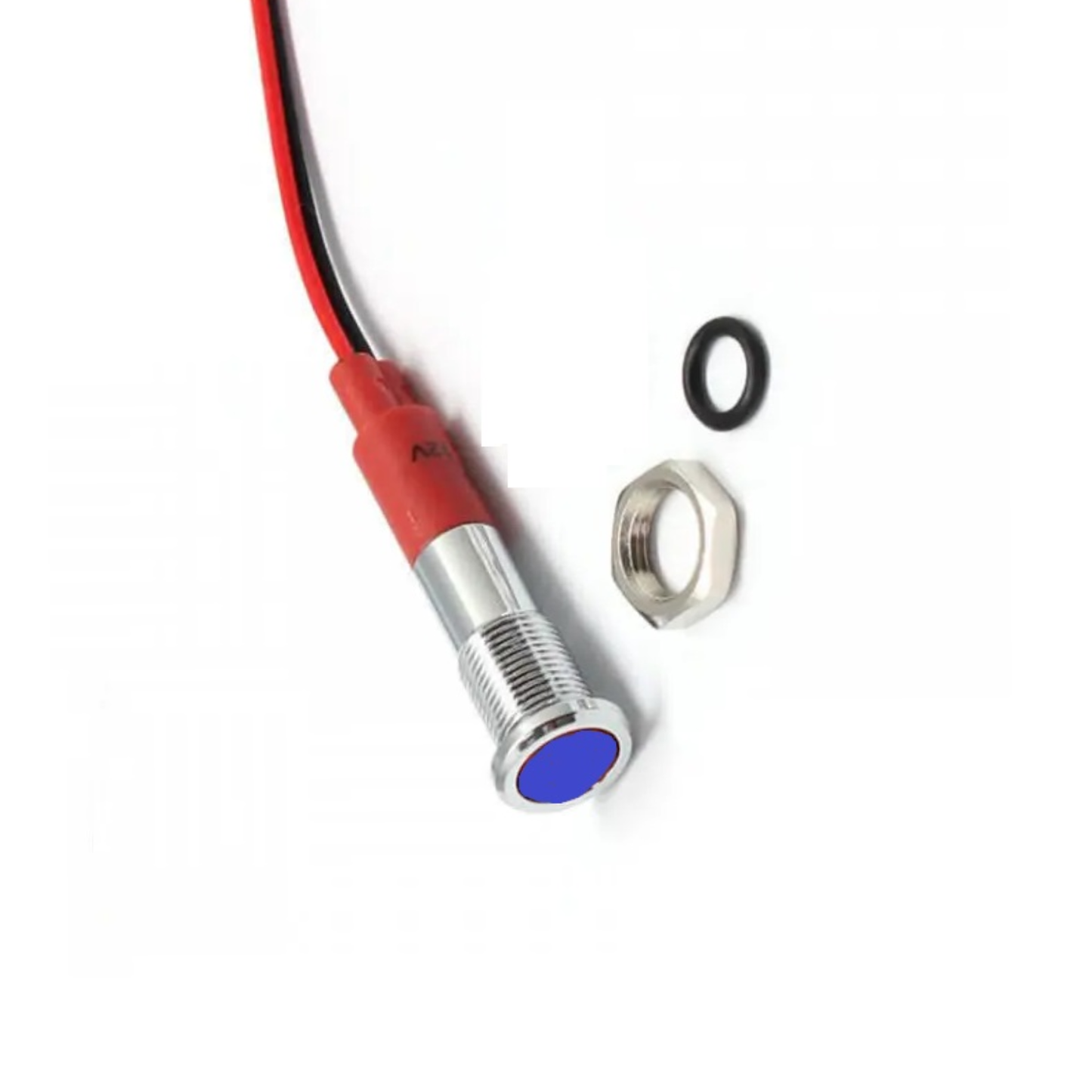6mm Blue LED Pilot Light 12V 24V with 150mm Cable