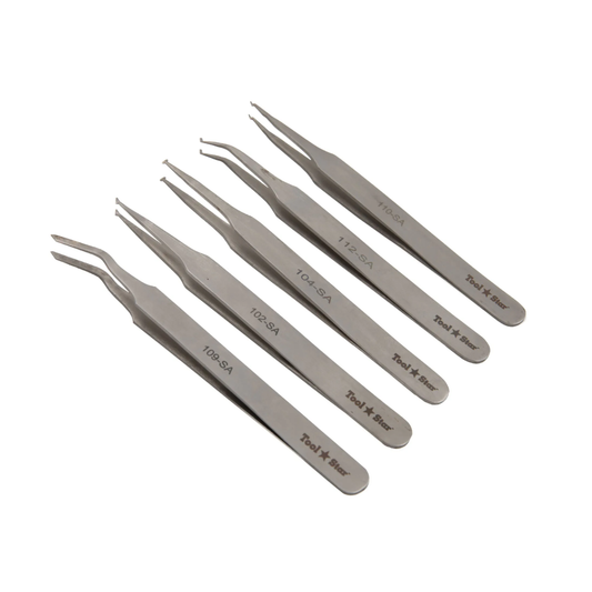 TATA 5-Piece Assorted Tweezers Kit